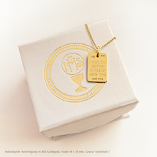 Lade das Bild im Galerie-Viewer, KAT EVE 'Tee Tag Large' Anhänger echtes Gold 333 (8k) Gelbgold