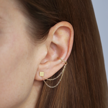 Lade das Bild im Galerie-Viewer, KAT EVE 'Cool Connector Double M/L' Ohrkette echtes Gold