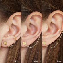 Lade das Bild im Galerie-Viewer, KAT EVE 'Cool Connector Single S' Ohrkette echtes Gold