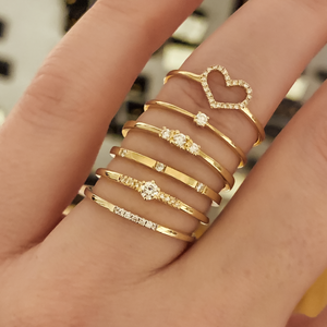 KAT EVE 'Playful Princess' Ring mit echten Diamanten echtes 585 Gold