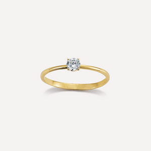 KAT EVE 'Glorious Glam' Ring echtes 585 Gold mit Zirkonia Stein