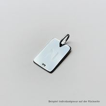 Lade das Bild im Galerie-Viewer, KAT EVE 'Tee Tag Large' Anhänger Weißgold 375 im Dog Tag Style