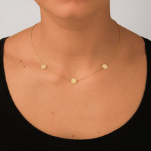 Lade das Bild im Galerie-Viewer, KAT EVE 'Treues Trio' Familienkette mit drei Plättchen echtes 333 (8k) Gold