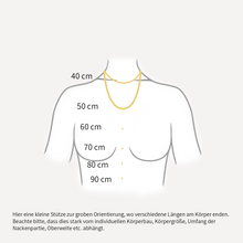 Lade das Bild im Galerie-Viewer, KAT EVE Verstellbare Flachpanzerkette 'Charlie Medium' 45, 50, 55 cm 333 (8k) echtes Gold