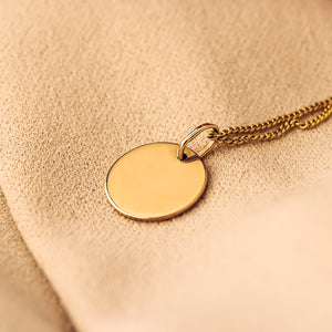 KAT EVE 'Delicate Disc Medium' Anhänger echtes Gold 333 (8k) Gelbgold