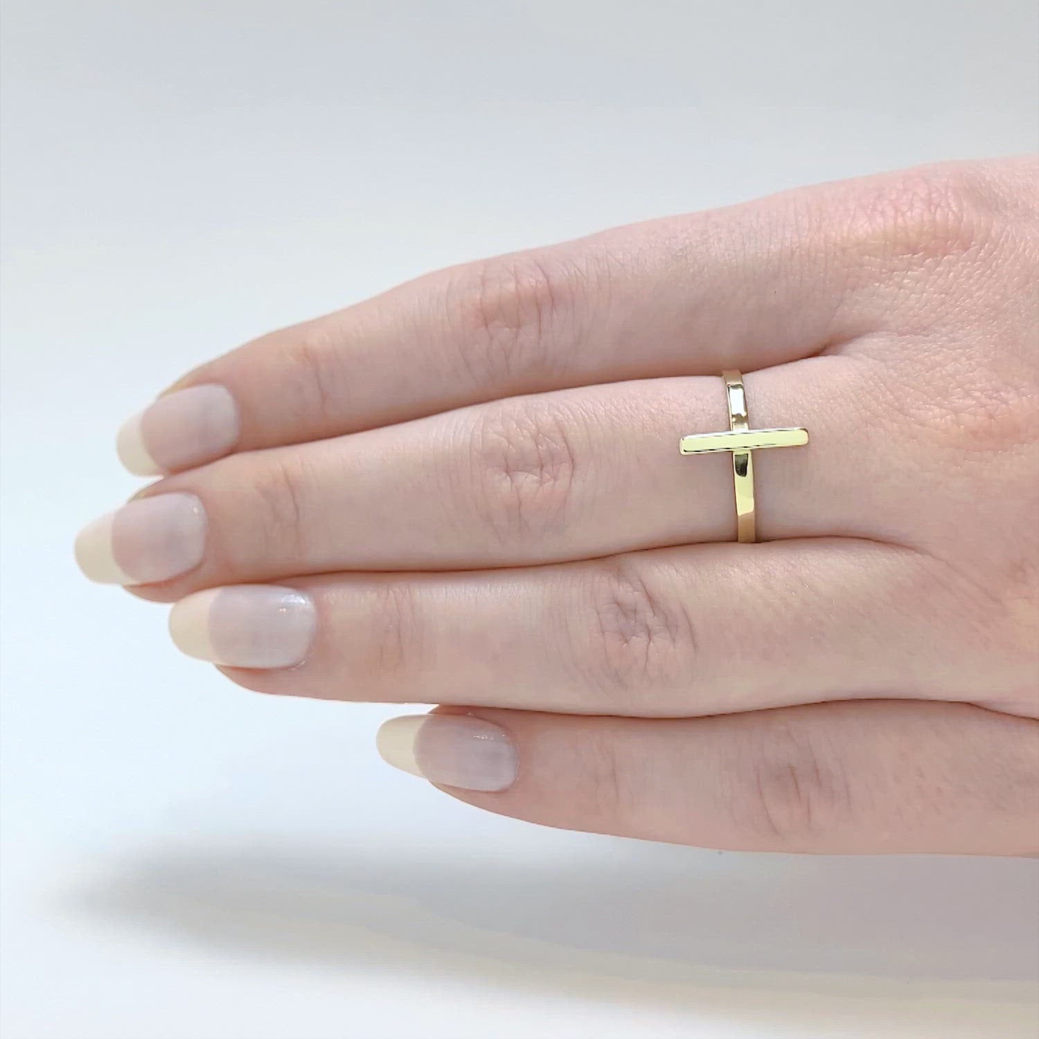 KAT EVE 'Radiant Rod' Ring echtes Gold