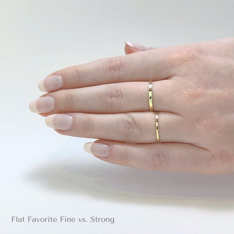 KAT EVE 'Flat Favorite Fine' Ring echtes Gold