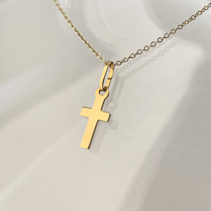 KAT EVE 'Crucial Cross' Anhänger mit Kette echtes Gold