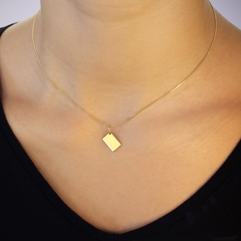 KAT EVE 'Poetic Postcard Medium' Anhänger echtes Gold 333 (8k) Gelbgold