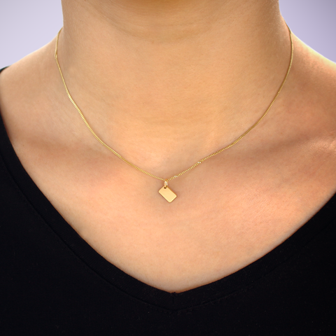KAT EVE 'Poetic Postcard Small' Anhänger echtes Gold 333 (8k) Gelbgold