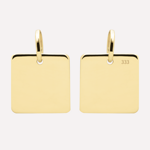 KAT EVE 'Simple Square Medium' Anhänger mit Kette echtes Gold