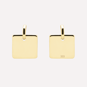 KAT EVE 'Simple Square Small' Anhänger echtes Gold 333 (8k) Gelbgold