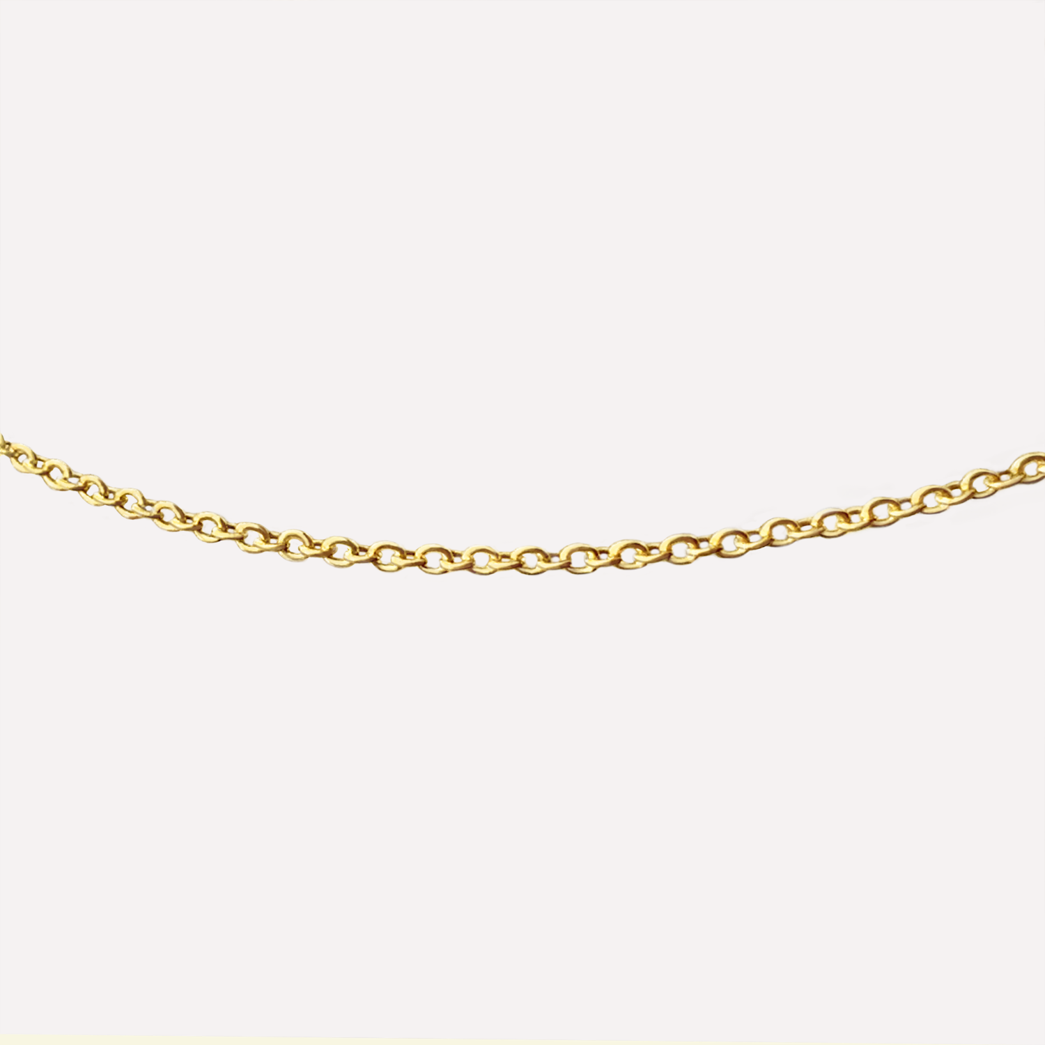 KAT EVE 'Angelic Anchor Short' 40 cm oder 45 cm Länge 1 mm Breite Kette echtes 375 (9k) Gold