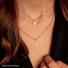 Lade das Bild im Galerie-Viewer, KAT EVE &#39;Classic Curb Short&#39; Kette 40 cm Länge 1 mm Breite echtes 333 (8k) Gold
