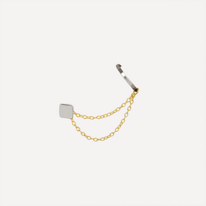 KAT EVE 'Cool Connector Double S/M' Ohrkette echtes Gold