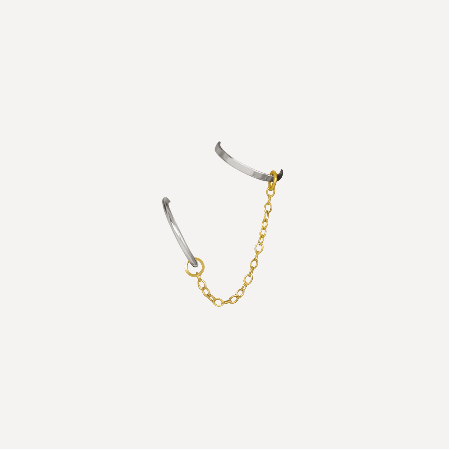 KAT EVE 'Cool Connector Single S' Ohrkette echtes Gold