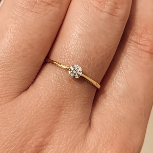 KAT EVE 'Glorious Glam' Ring echtes 585 Gold mit Zirkonia Stein