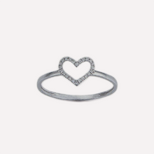 Lade das Bild im Galerie-Viewer, KAT EVE &#39;Hauchdünnes Herz&#39; Ring mit echten Diamanten echtes 585 Gold
