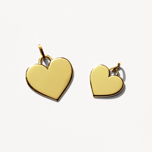KAT EVE 'Lasting Love Medium' Herz Anhänger mit Handschrift Gravur Ø 16 mm echtes Gold 585 (14k) Gelbgold
