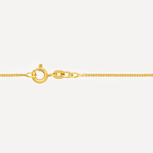KAT EVE 'Classic Curb Short' Kette 40 cm Länge 1 mm Breite echtes 333 (8k) Gold