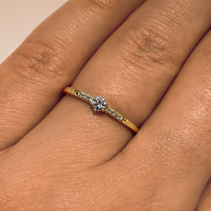 KAT EVE 'Playful Princess' Ring mit echten Diamanten echtes 585 Gold