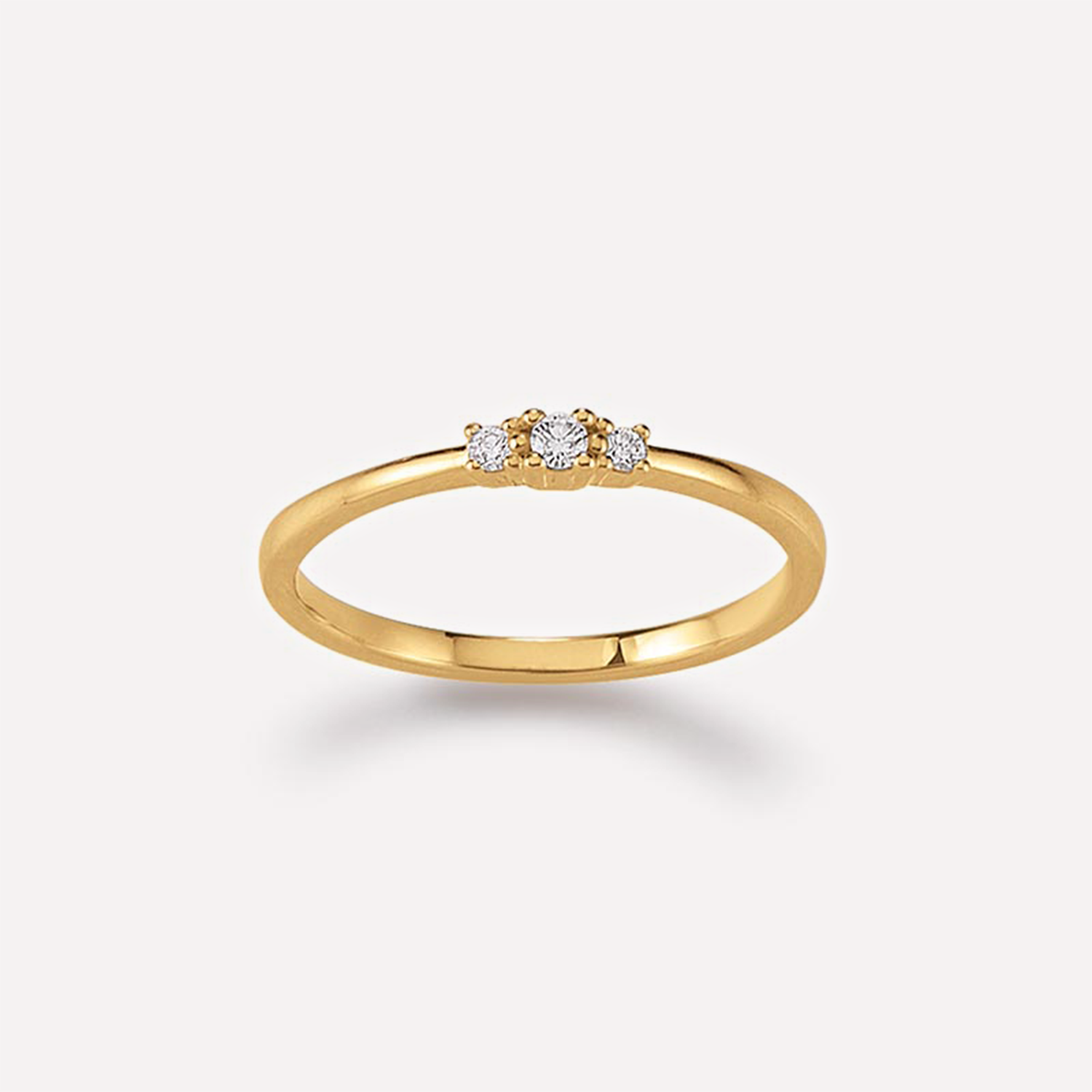 KAT EVE 'Terrific Trilogy' Ring mit drei echten Diamanten echtes 585 Gold