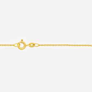 KAT EVE 'Angelic Anchor Short' 40 cm oder 45 cm Länge 1 mm Breite Kette echtes 375 (9k) Gold