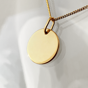 KAT EVE 'Delicate Disc Medium' Anhänger echtes Gold 333 (8k) Gelbgold