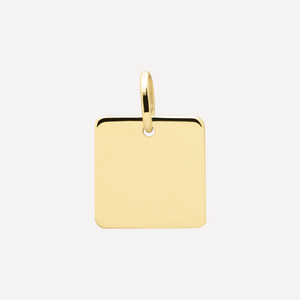 KAT EVE 'Simple Square Medium' Anhänger echtes Gold 333 (8k) Gelbgold