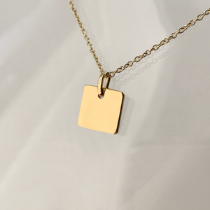 KAT EVE 'Simple Square Small' Anhänger echtes Gold 333 (8k) Gelbgold