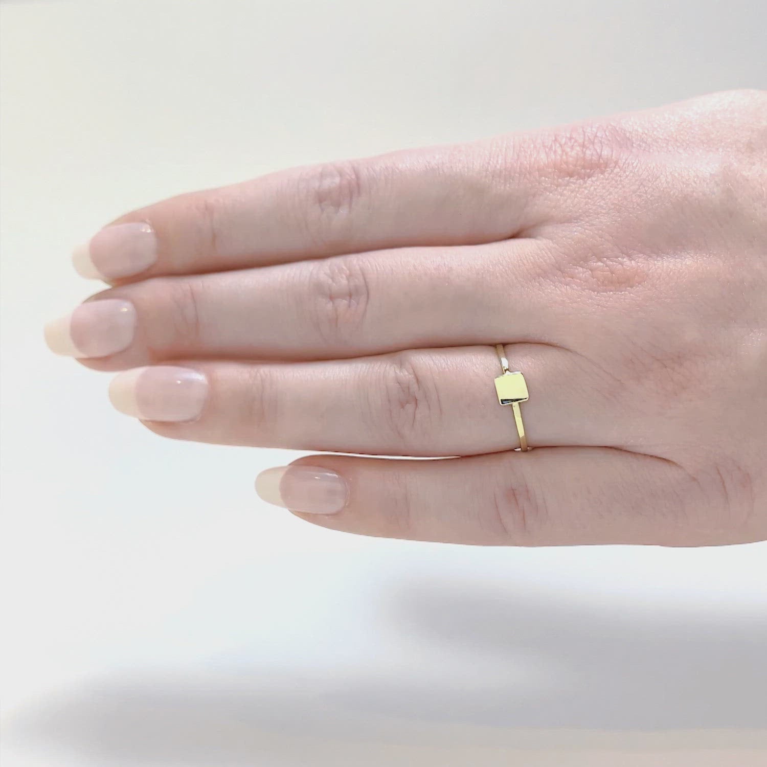 KAT EVE 'Cheeky Checkbox' Ring echtes Gold